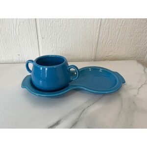 Fiesta Turquoise Blue Ceramic creamer without lid, NO SUGAR BOWL